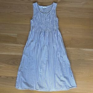 Croft & Barrow Blue and White Striped Midi Dress
